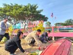 พิธีบวงสรวงสิ่งศักดิ์สิทธิ์และพระแม่คงคา  ณ  ท่าเรือบ้านโนนน
