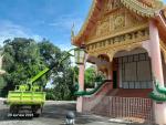 ทำความสะอาดบริเวณอุโบสถ ณ  วัดป่าศรีดอนเงิน   หมู่ที่ 10