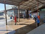 การล้างทำความสะอาดศาลาประชาคมบ้านดอนเงิน  หมู่ที่ 10