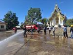 งานป้องกันฯ  ล้างทำความสะอาดวัดโพธิ์ไทรทอง  บ้านหนองแวงน้อย