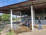 การล้างทำความสะอาดศาลาประชาคมบ้านเหล่าใหญ่  หมู่ที่ 4