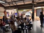 ประชุมประชาคมหมู่บ้านในการจัดทำแผนพัฒนา ณ บ้านโนนหินลาด หมู่